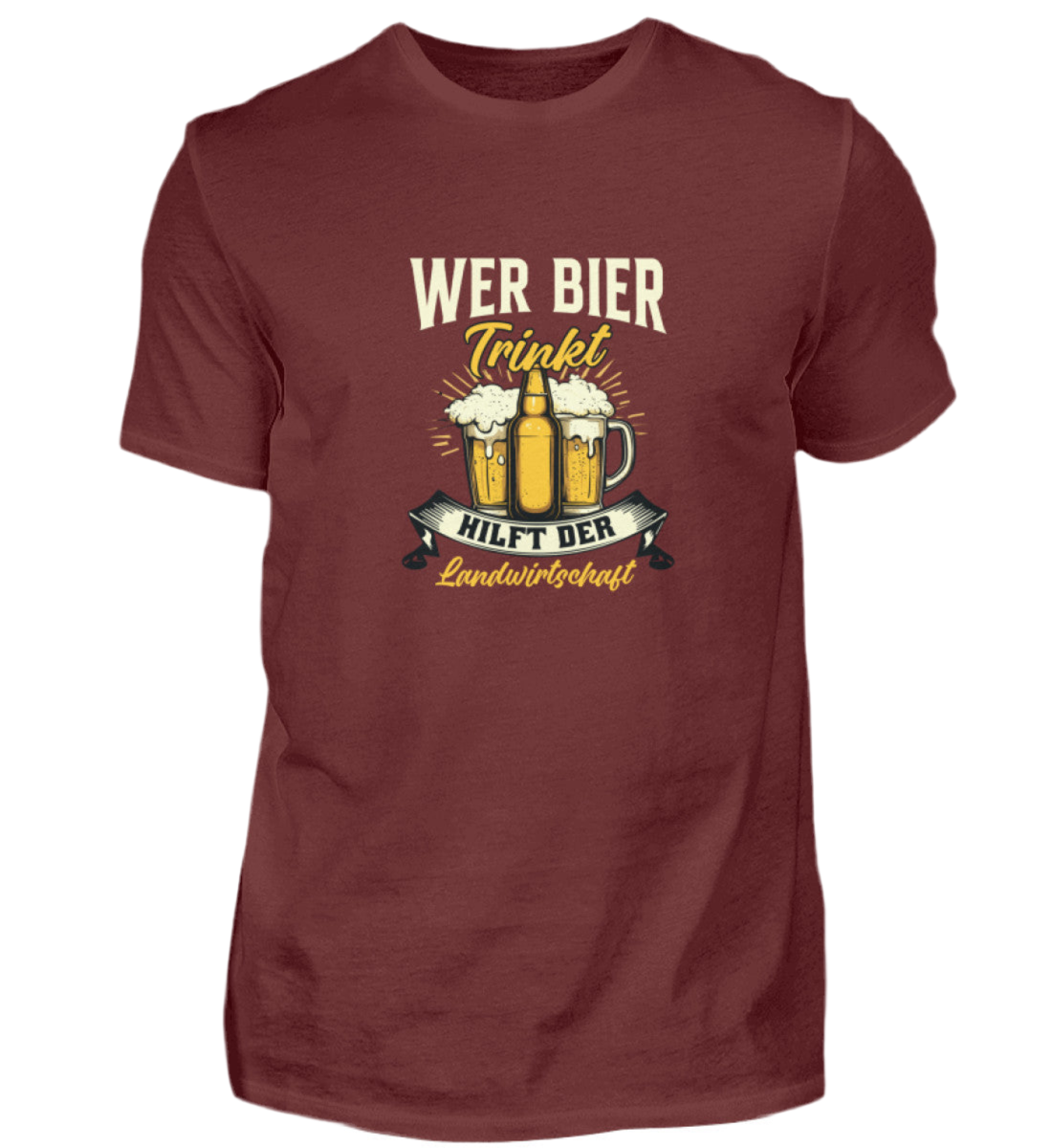 Wer Bier trinkt hilft der Landwirtschaft - Premiumshirt