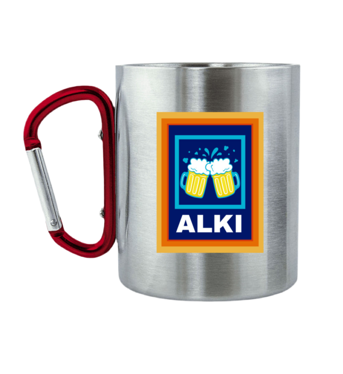 ALKI - Edelstahltasse mit Karabinergriff