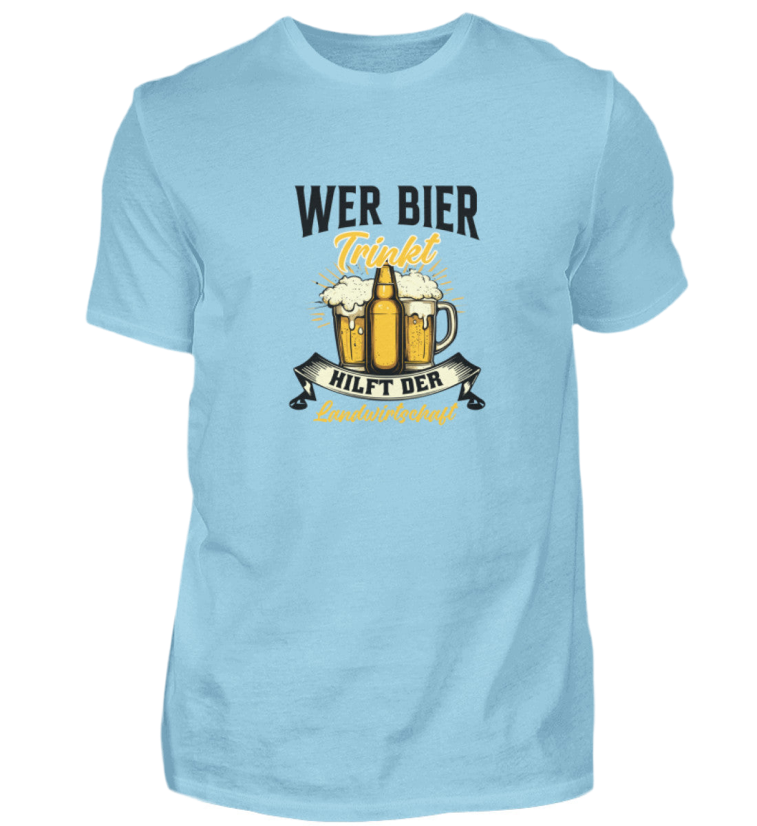 Wer Bier trinkt hilft der Landwirtschaft  - Premiumshirt
