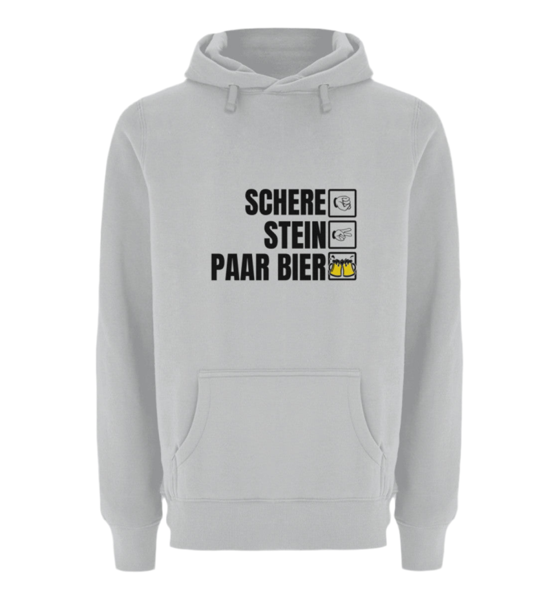 Schere, Stein, Paar Bier  -  Premium Kapuzenpullover