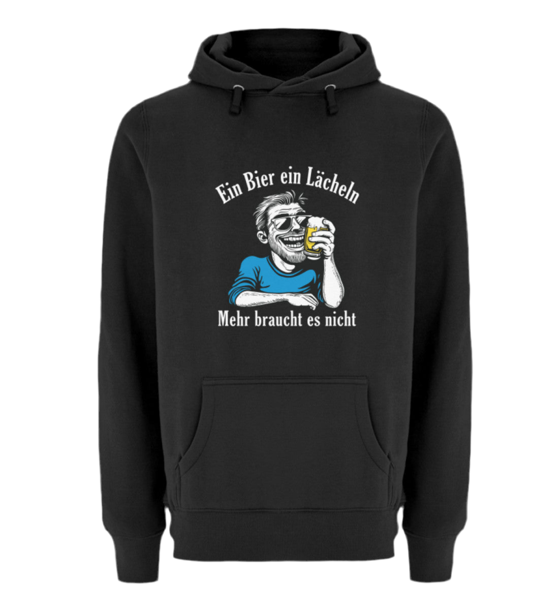 Ein Bier, ein Lächeln  - Premium Kapuzenpullover