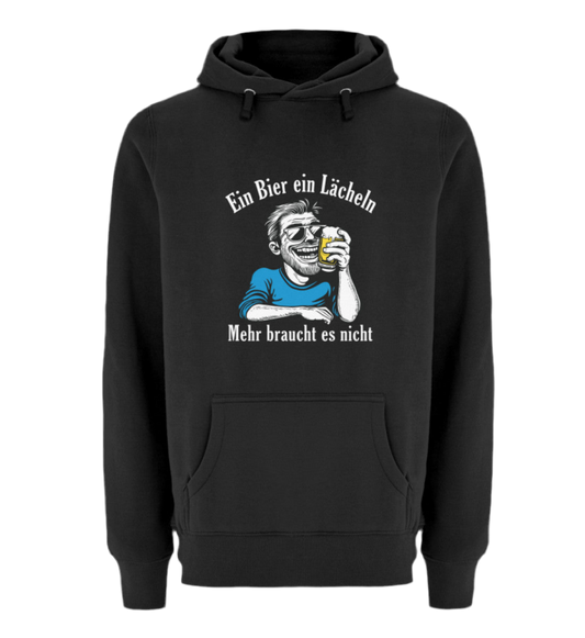 Ein Bier, ein Lächeln  - Premium Kapuzenpullover