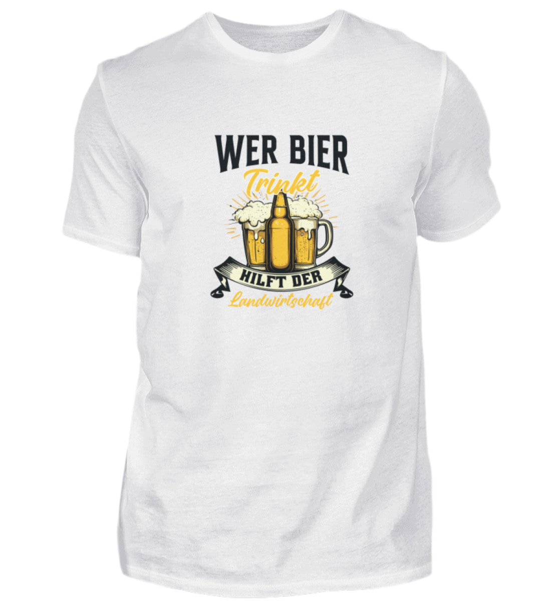 Wer Bier trinkt hilft der Landwirtschaft  - Premiumshirt